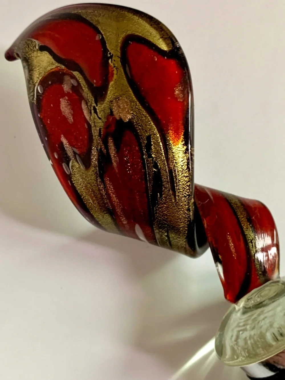 Hand Blown Art Glass Wine Stopper – Stainless Steel – 5.5” – NWOT